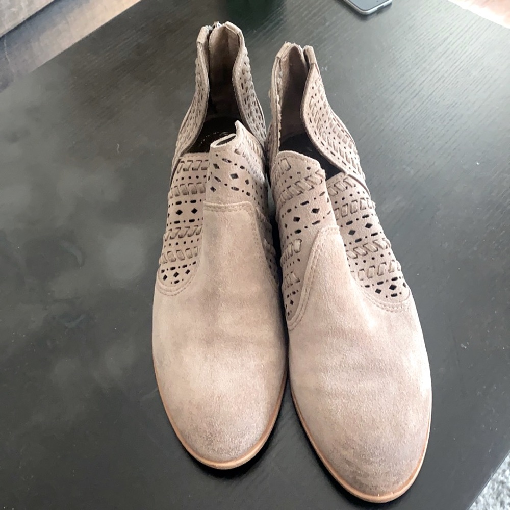 Light Grey Suede Vince Camuto Booties